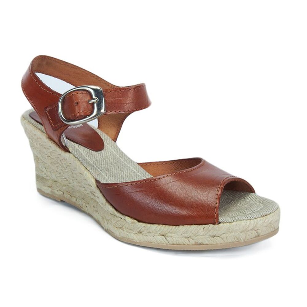 SKA BETTY V5N Tan Espadrille Strappy Wedge Sandals